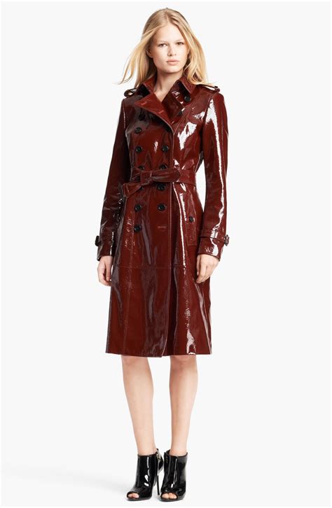 burberry leather trench coat women& 39|burberry patent leather trench coat.